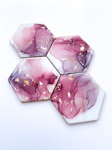 Juego de Posavasos de Lujo con Incrustaciones de Hueso de 10 mm de Grosor, Diseño Personalizado, Calidad Duradera, para Té y Café, Hoteles, Oficinas, Estilo Clásico - Product Image 5