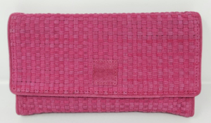 Tipo de cierre de cuero genuino Bolsillo interior magnético con cremallera Bolsos de cartera de estilo de embrague de cuero puro trenzado a mano para mujer y Niña - Product Image 5