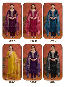 ชุดสูท salwar kameez ที่สง่างามสำหรับผู้หญิงที่มีการปักและลำดับชุดทำงานที่สมบูรณ์แบบสำหรับงานแต่งงานและงานปาร์ตี้ - Product Image 6
