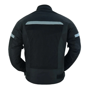 Men's Black Cordura CE Armoured Textile Motorcycle Jackets With Reflective Panels Adventuring Windproof Motorbike Jacket For Men - Product Image 3