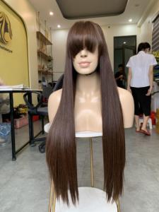 Transparent Lace <b>Wigs</b> Vietnamese Remy Hair Extension Straight Brown 300g - Product Image 3