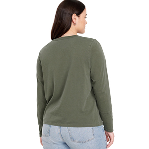 OEM personalizado de las mujeres a rayas de fitness camisetas de alta calidad de manga larga de algodón ligero Deportes y Yoga Casual para el verano - Product Image 3