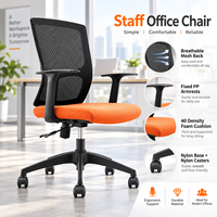 Chaise de bureau abordable pour employé, ergonomique avec dossier en maille et coussin confortable pour le quotidien au bureau