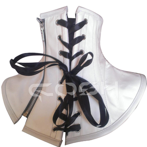 Corset de cou en cuir blanc réglable et lacé, best-seller - Product Image 6