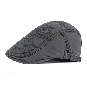 Béret à épices Millennium pour printemps automne dame Vintage circonférence de la tête Lotus broderie nouveau Style National chinois Performance cycliste - Product Image 4