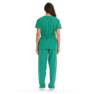 Venta caliente OEM Unisex Médico Enfermera Scrub Set Nuevo diseño de alta calidad Tela de lona Uniformes de hospital Logotipo personalizado para médicos - Product Image 2