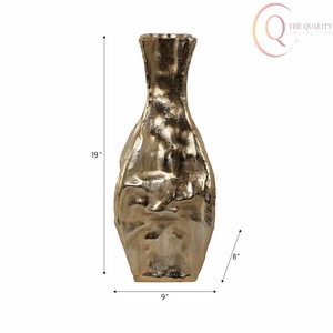 Handmade Metal Tabletop <b>Vase</b> Unique Finish Contemporary Design Customizable Colors Logo for Home/Restaurant Use Decorative - Product Image 4