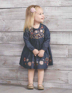 NEW--ELEGANT--COTTON BABY--FROCK ROBE AVEC RESHAM TRAVAIL DE BRODERIE À LA MAIN et ses personnaliser dans n'importe quelle taille et couleur @ 2021 --- - Product Image 6