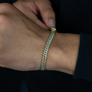 Bracelet cubain Bold Diamond 12 mm plaqué or argent, luxe, mode unisexe, 8 pouces, 14 carats, certifié Hip Hop - Product Image 1