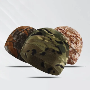 Gorro polar de camuflaje cálido con logotipo personalizado, gorro polar a prueba de viento para montar al aire libre, gorro impermeable bordado para invierno - Product Image 3