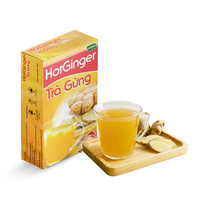 Poudre de thé chaud en marque blanche OEM avec différentes saveurs de fruits, mélanges de thé, 15g, 18 bâtonnets, boîtes de thé instantané au gingembre chaud