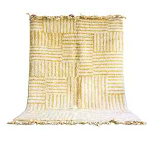 Auténtica alfombra marroquí Beni Ourain hecha a mano 100% lana grande patrón peludo alfombra para sala de estar Azilal Tapis - Product Image 3