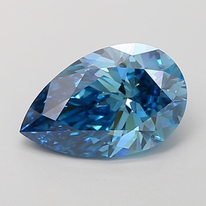 Diamant de laboratoire CVD en forme de poire, couleur bleu vif fantaisie, clarté VS1, polissage excellent, pierre précieuse de luxe premium en vrac - Product Image 2