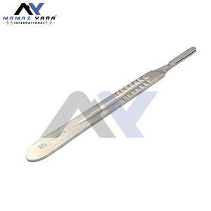 Cuchillas de bisturí de acero al carbono estéril 100 #23 con 1 mango de bisturí #4-Juego de cuchillas quirúrgicas y mango Premium para precisión - Product Image 3