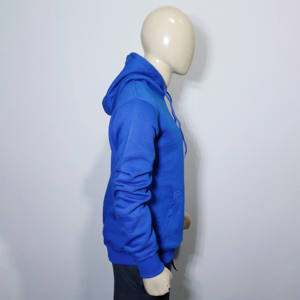 Sudadera con Capucha Extra Grande para Hombre, Gruesa, Sin Cordones, Color Azul Sólido, Hombros Caídos, Estilo Urbano, Personalizable - Product Image 4
