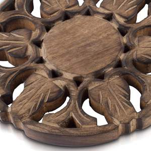 Dessous de plat en bois fait à la main pour plats chauds assiettes et casseroles support coussin chauffant pour cuisine et Table à manger décor ustensiles de cuisine résistant à la chaleur - Product Image 5