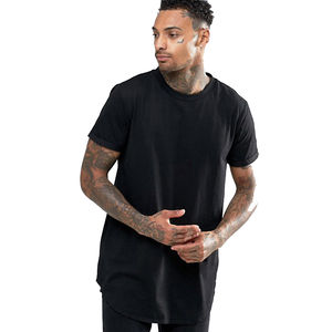 100% algodón cuello redondo Oversize Fitness Crew camiseta para hombres calidad Premium peso pesado secado rápido antiarrugas patrón sólido - Product Image 2