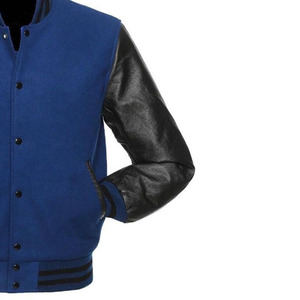 2026 Best Quality With Leather Sleeves Men Varsity Leather Jacket Fashion Bomber Casual Coat Autumn Jackets - Product Image 5