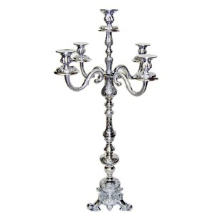 New Arrival Stylish Design <b>Silver</b> Color Candle Stand Superior Quality Metal Candle Stand for Home Decoration Wholesale New Item - Product Image 4