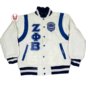Chaqueta universitaria personalizada Zeta Phi Beta, ropa de hermandad, cresta bordada de lana transpirable de alta calidad y letras más finas para mujer - Product Image 3