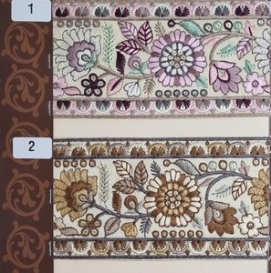 Cintas y cordones bordados a máquina hechos a medida con diseños florales y bastantes colores para vestidos de novia y prendas. - Product Image 4