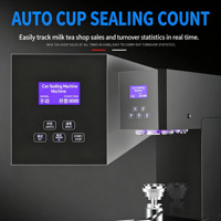 Machine de scellage de canettes commerciale haute vitesse avec panneau numérique micro-ordinateur et comptage automatique pour canettes PET et aluminium, idéale pour les salons de thé.