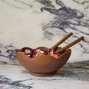 Servidores de ensalada de madera trenzada - Product Image 1