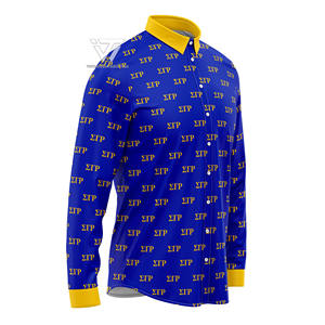Grecque Sigma Gamma Rho Sorority Vêtements Prêt À Expédier Chemise Boutonnée Décontractée à Manches Longues Sublimée - Product Image 1