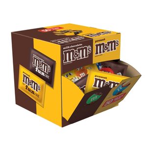 M&M'S Milk <b>Chocolate</b> & <b>Peanut</b> Fun Size Candy Individually Wrapped Milk <b>Chocolate</b> Variety Pack 50 Ct Bulk Box - Product Image 4