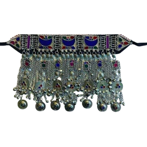 Prix de gros fait à la main 2024 dernière conception collier et boucles d'oreilles bijoux pour femmes Afghan Kuchi Tribal Vintage ensembles de bijoux - Product Image 4