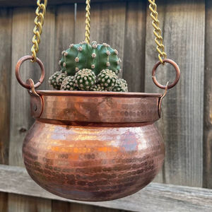 Jardinière suspendue en métal avec corde pour jardin intérieur et extérieur et balcon, parfaite pour la décoration de pots de fleurs à la maison - Product Image 1