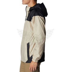 Chaqueta cortavientos impermeable fina personalizada para hombre, cuello alto con cremallera, abrigo personalizado - Product Image 2
