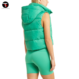2025 Offre Spéciale personnalisé femmes chaud sans manches bouffant vers le bas gilet de haute qualité respirant coton hiver gilet - Product Image 4