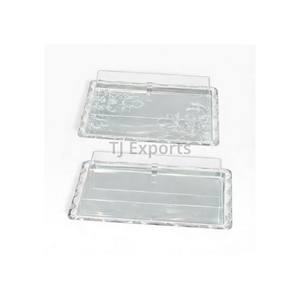 Serveur à chocolat en acrylique à motif floral avec couvercle transparent pour une présentation élégante des sucreries et des tables festives - Product Image 1