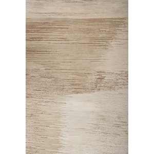 พรมขนสัตว์ผสมไหมถักมือลายAbstract รุ่น Aprezo Ebsh-07 สีไอวอรี่ สำหรับตกแต่งบ้าน รูปทรงสี่เหลี่ยมผืนผ้า เหมาะสำหรับห้องนั่งเล่น ห้องโถง ทางเข้าบ้าน - Product Image 3