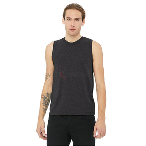 Camisetas sin mangas de algodón personalizadas para hombre, camisetas deportivas sin mangas de secado rápido para gimnasio, entrenamiento, culturismo, fabricante de camisetas deportivas - Product Image 2