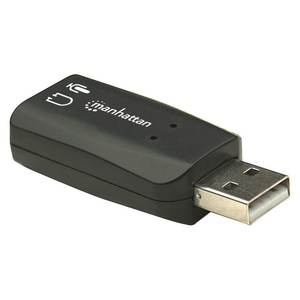 Manhattan Black USB DAC 879 Cable de tarjeta de audio externa Modelo 0395562 2 canales - Product Image 2