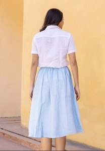 New Style Daily Wear Use <b>Womens</b> Rayon Tank <b>Top</b> Modest Vintage Breathable Eco-Friendly <b>Linen</b> Fabric Three Quarter Sleeves Indian - Product Image 3