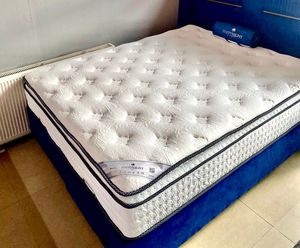 Colchón de muelles de bolsillo de tamaño King de primera calidad, cubierta extraíble superior de tela acolchada de espuma viscoelástica, refrigeración plegable, escuela, Hospital, Hotel - Product Image 3