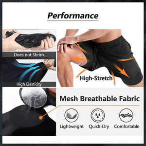 Pantalones cortos para hombre de alta calidad, súper cómodos y de secado rápido, casuales, 100% poliéster microelástico con cremalleras en los bolsillos. - Product Image 6