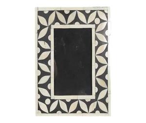 กรอบรูปฝังกระดูกที่ทันสมัยทำด้วยมือสีดำสีขาวปรับแต่งได้ขนาด5x7 8x10ขนาดโต๊ะที่เป็นมิตรตกแต่งด้วยมือแกะสลักงานฝีมือธรรมชาติ - Product Image 4