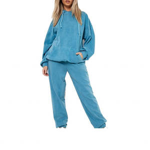 Ensemble de survêtement pour femme avec impression de logo entièrement personnalisée, lavage à l'acide, tendance, dernière arrivée, survêtement pour femme, lavage à l'acide - Product Image 1