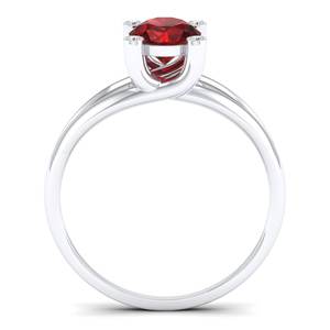 Anillos de Compromiso de Plata de Ley 925 con Granate de Lujo REYES, Precio al por Mayor, Anillo de Boda con Moissanita, Joyería Fina - Product Image 4