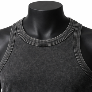 Camisetas sin mangas con logotipo personalizado, 160g, para gimnasio, tallas grandes, de algodón, color liso, ecológicas, transpirables, con cuello redondo, para hombre, camisetas deportivas, ropa de fitness - Product Image 5