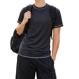 Camiseta de Manga Corta de Color Sólido con Logotipo Escolar Personalizado Estampado en la Parte Delantera y Trasera para Hombre, 180 Gramos, Cuello Redondo, Dobladillo Regular, 100% Algodón Ecológico - Product Image 3