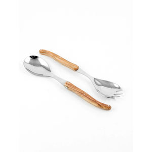 Set of 2 Stainless Steel Flatware Set with Wooden Handle Perfect for Stylish Dining Use Silverware Cutlery Set Luxury Use - Product Image 4