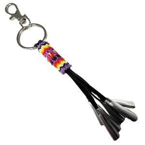 Llavero Bohemio Colorido de Paracord, Hecho a Mano con Nudos Trenzados y Cuentas, Colgante para Bolso, Mochila, Borla, Amuleto, Regalo - Product Image 3