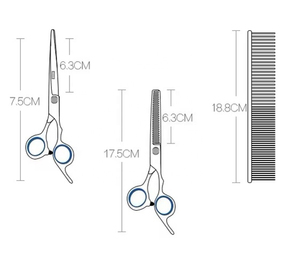 Kit de Tijeras de Peluquería Canina de Acero Inoxidable Recto para Zurdos de Alta Calidad, Juego de Tijeras para Pelo de Mascotas, Herramientas de Belleza para el Cuidado de Mascotas - Product Image 4
