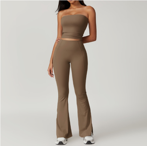 Conjunto de Yoga AL para Mujer al por Mayor, Trajes Deportivos con Sensación de Desnudez, Monos Transpirables de Secado Rápido, Spandex/Nailon, Dos Piezas para Entrenamiento - Product Image 3