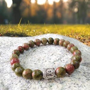High Quality Unakite <b>Beads</b> Buddha <b>Bracelet</b> Romantic Gift Fashion Charm Jewelry for <b>Men</b> Women Energy Meditation - Product Image 5
